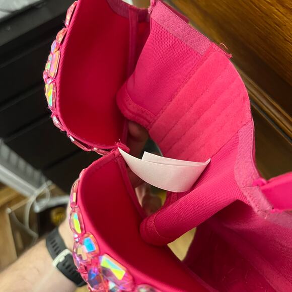 Women's XS Bustier Crop Corset Top Push up Rhinestone Detachable Straps - Picture 7 of 15